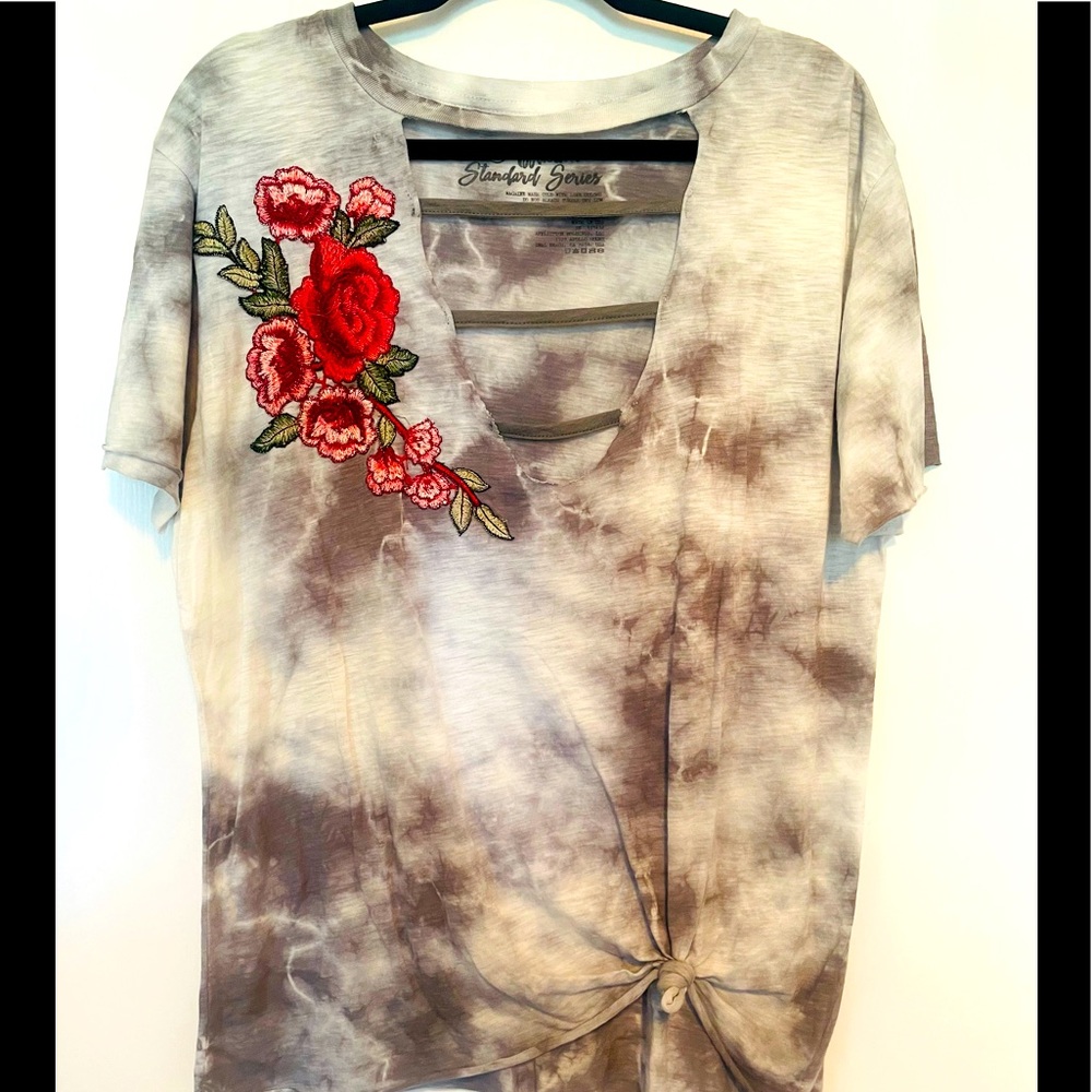 Affliction tie dye rose T-shirt